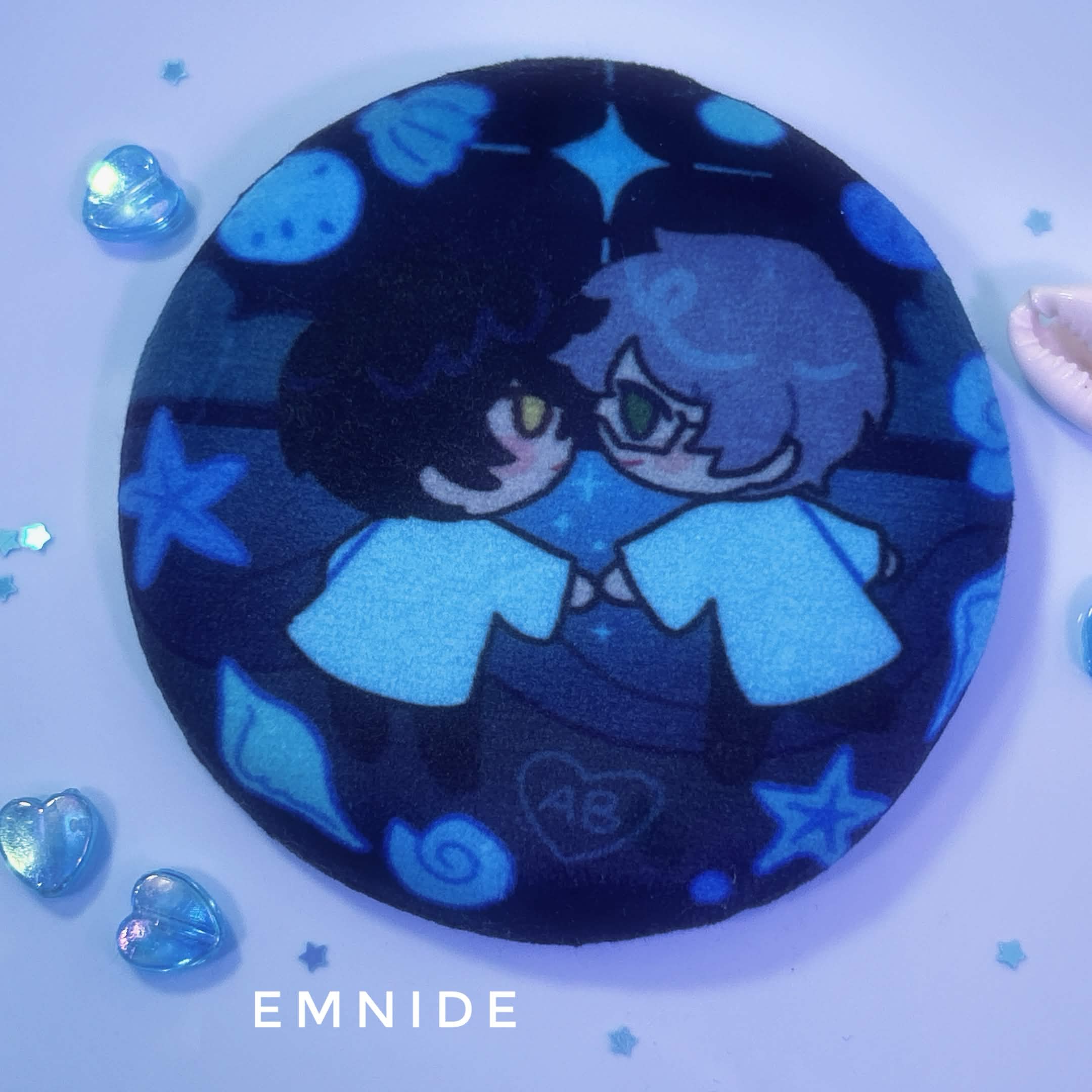 AB Beach Minky Button, 75mm Double Stuffed, Lobotomy Corporation