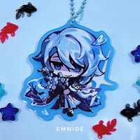 Ayato Frosted Blue Acrylic Keychain ✧ Genshin Impact