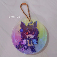 Tachyon White Foil Rainbow Film Keychain ✧ Umamusume Pretty Derby