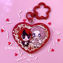 Eito Takumi Embossed Wood Heart Keychain Pendant ✧ The Hundred Line