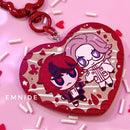 Eito Takumi Embossed Wood Heart Keychain Pendant ✧ The Hundred Line