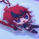 Takumi Red Glitter Foil Rainbow Film Keychain ✧ The Hundred Line