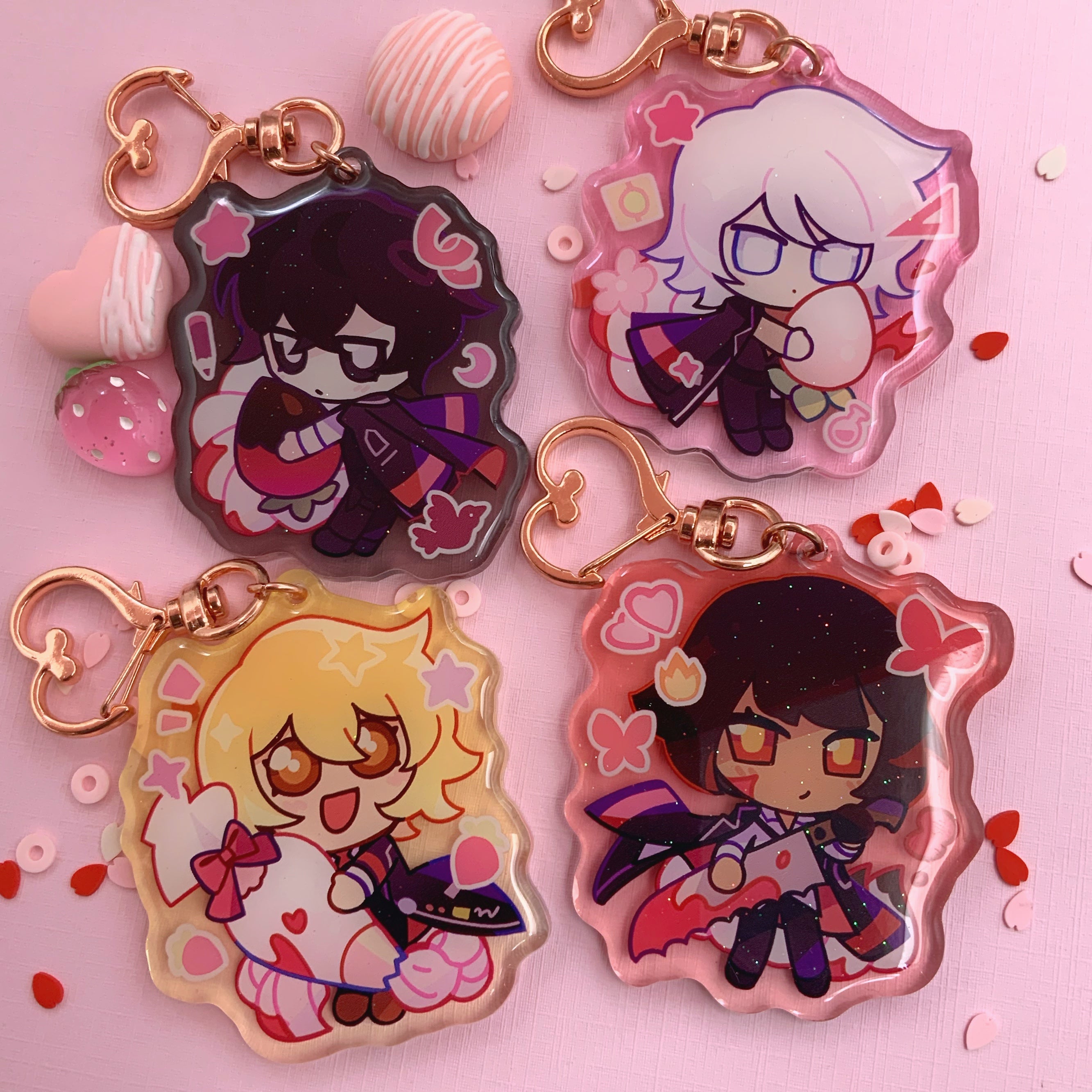 Delectable Dessert Keychains ✧ Limbus Company ⁕ Strawberry and Cream