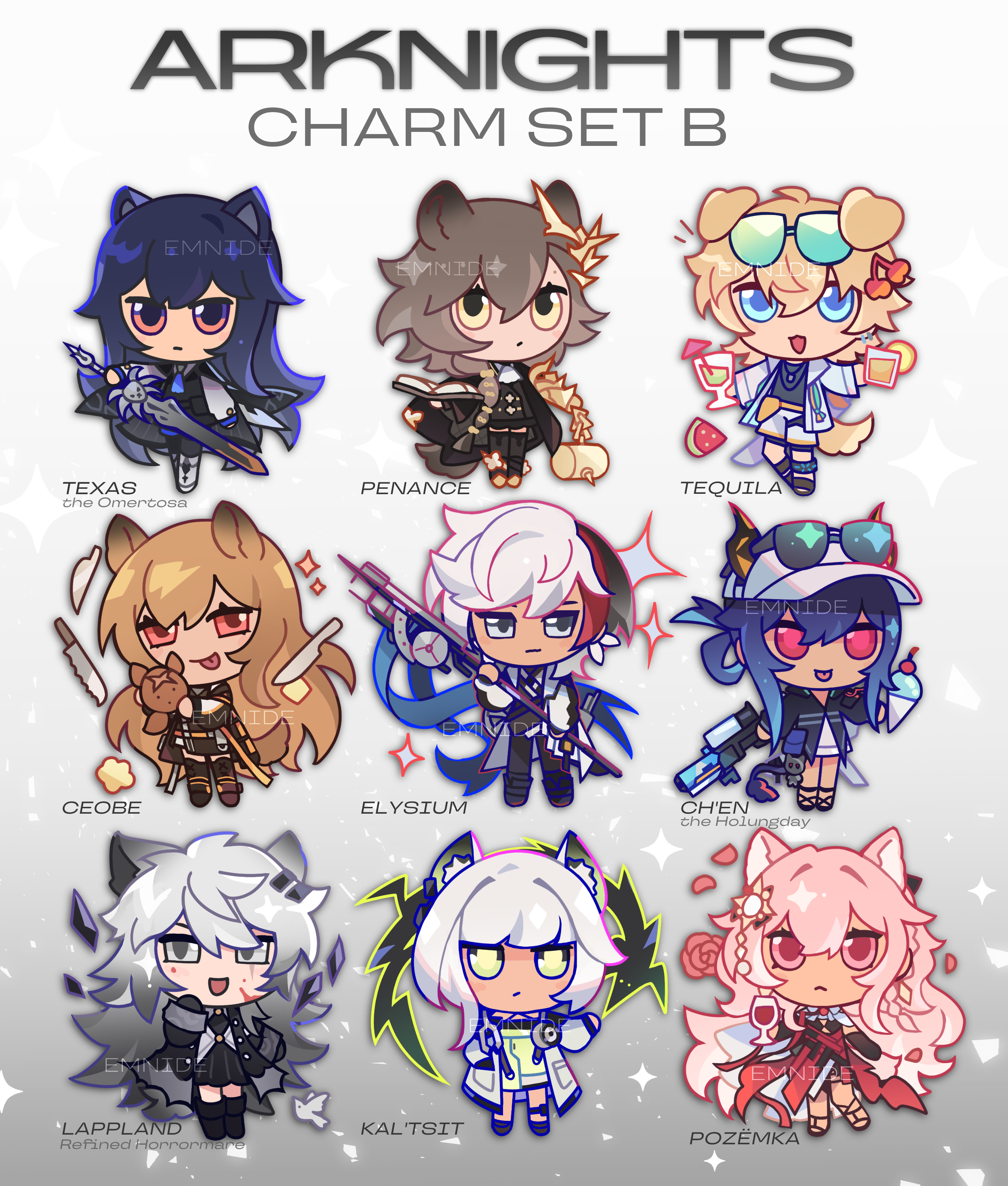 Arknights Keychains ♡ Set B
