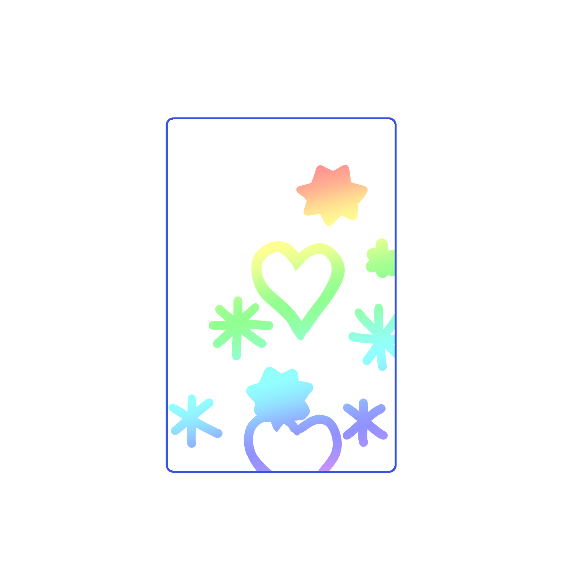 Heart Holo Card Sleeve – Emnide