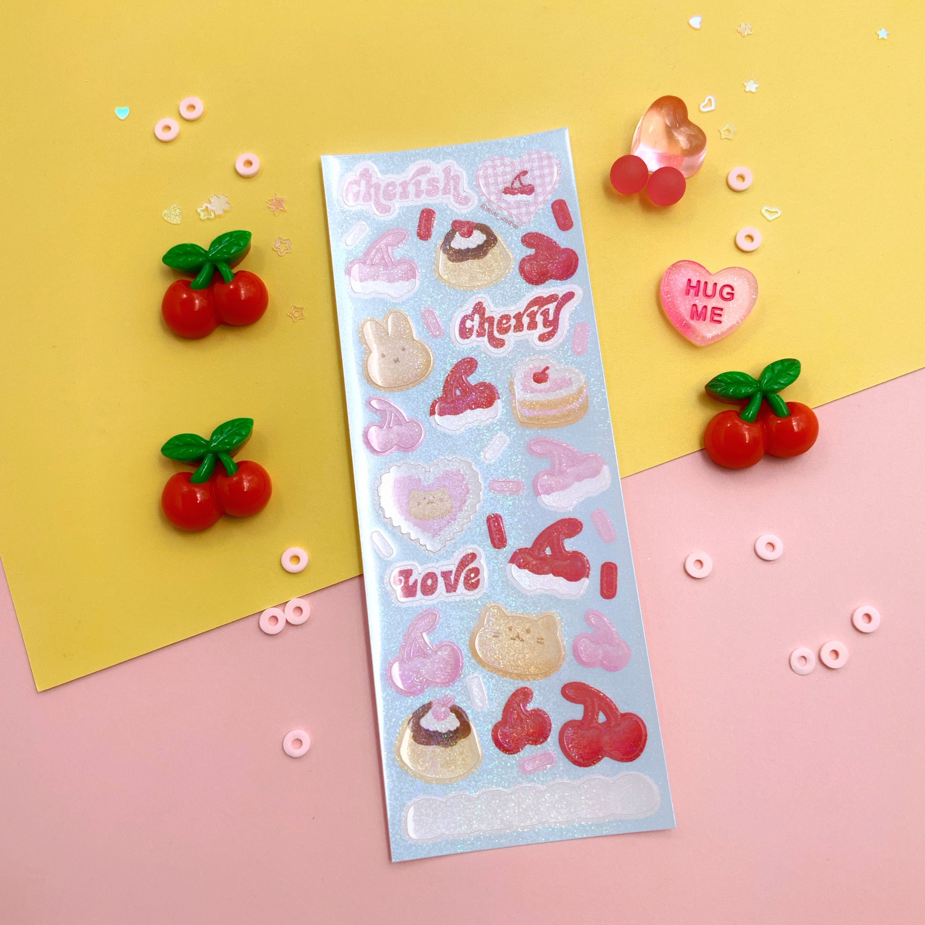 Cherish Cherry 🍒 Deco Stickersheet ☆ Mins Studios