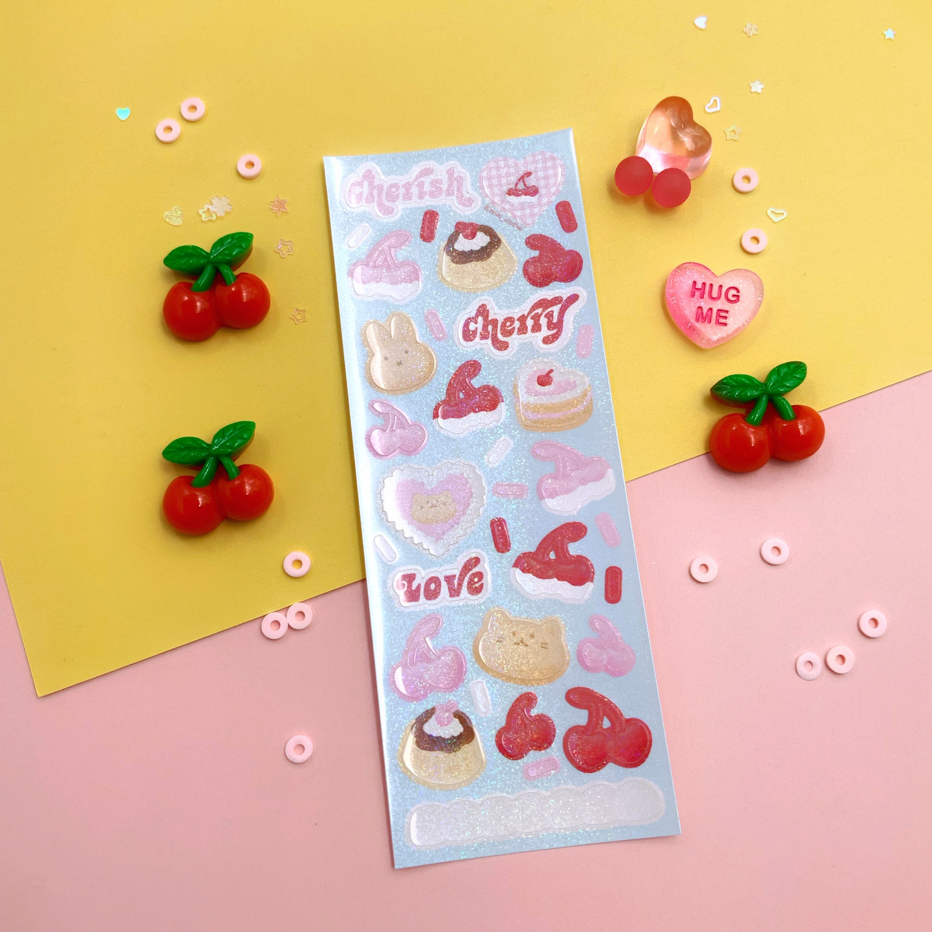 Cherish Cherry 🍒 Deco Stickersheet ☆ Mins Studios