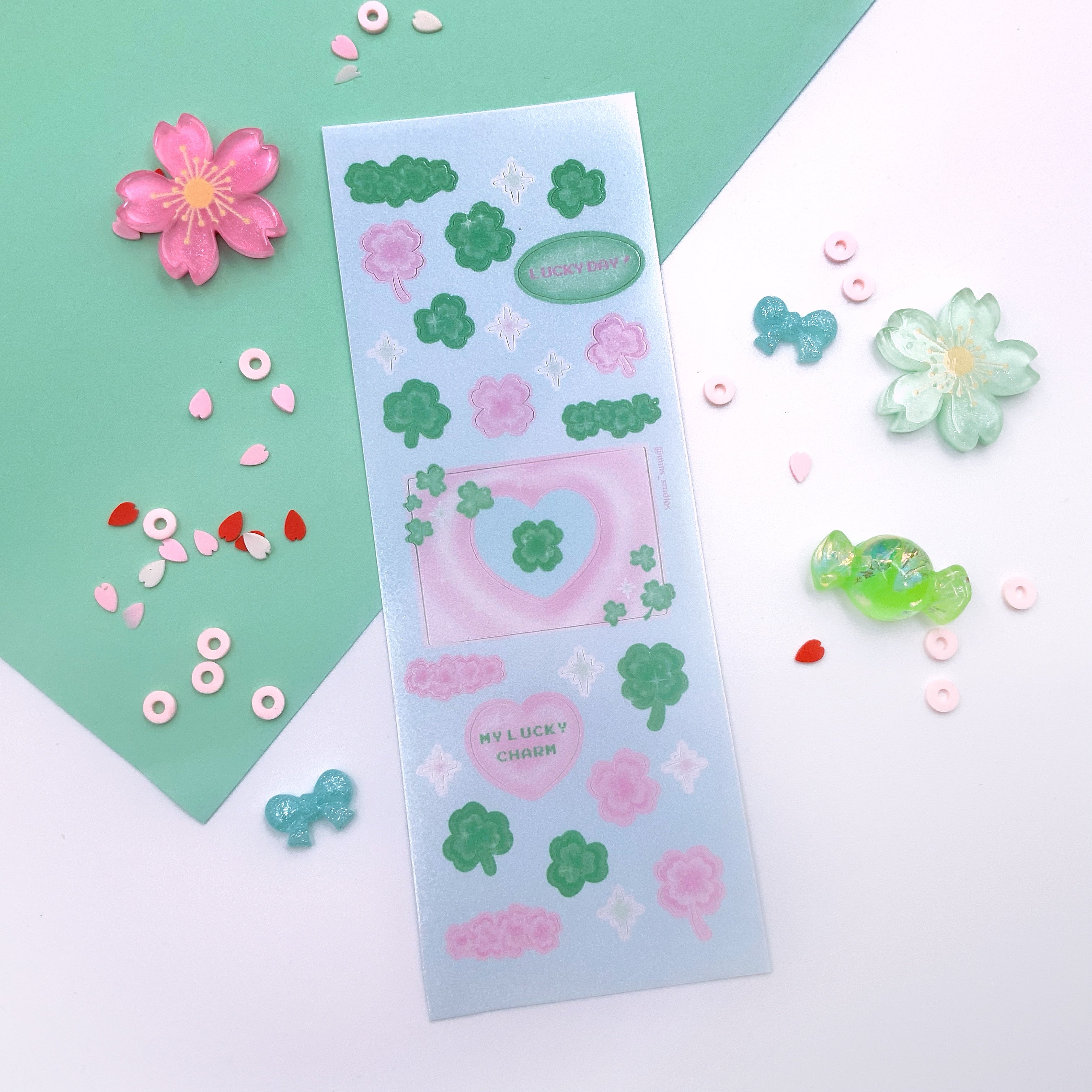 Lucky Clover 🍀 Deco Stickersheet ☆ Mins Studios