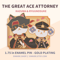 Kazuma & Ryuunosuke Enamel Pin ✧ Ace Attorney