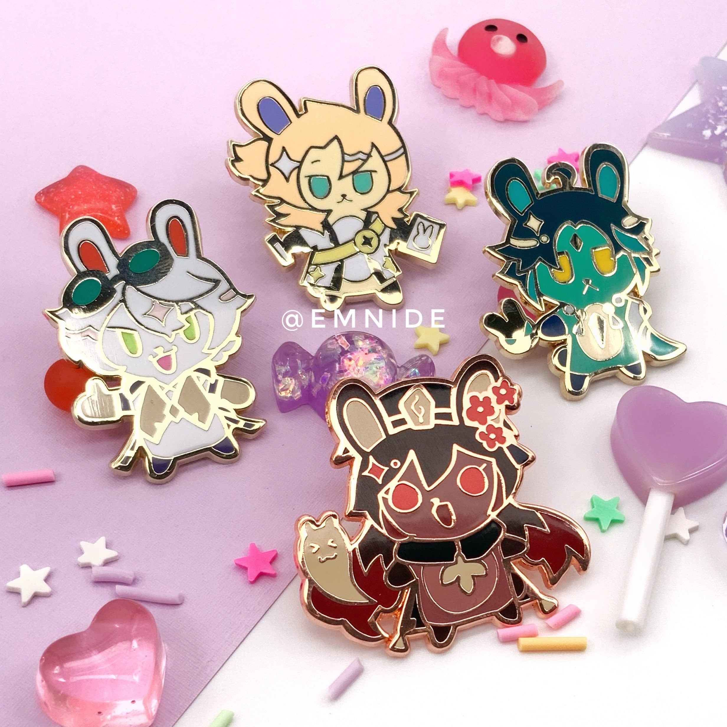 Bunny Enamel Pins ✧ Genshin Impact