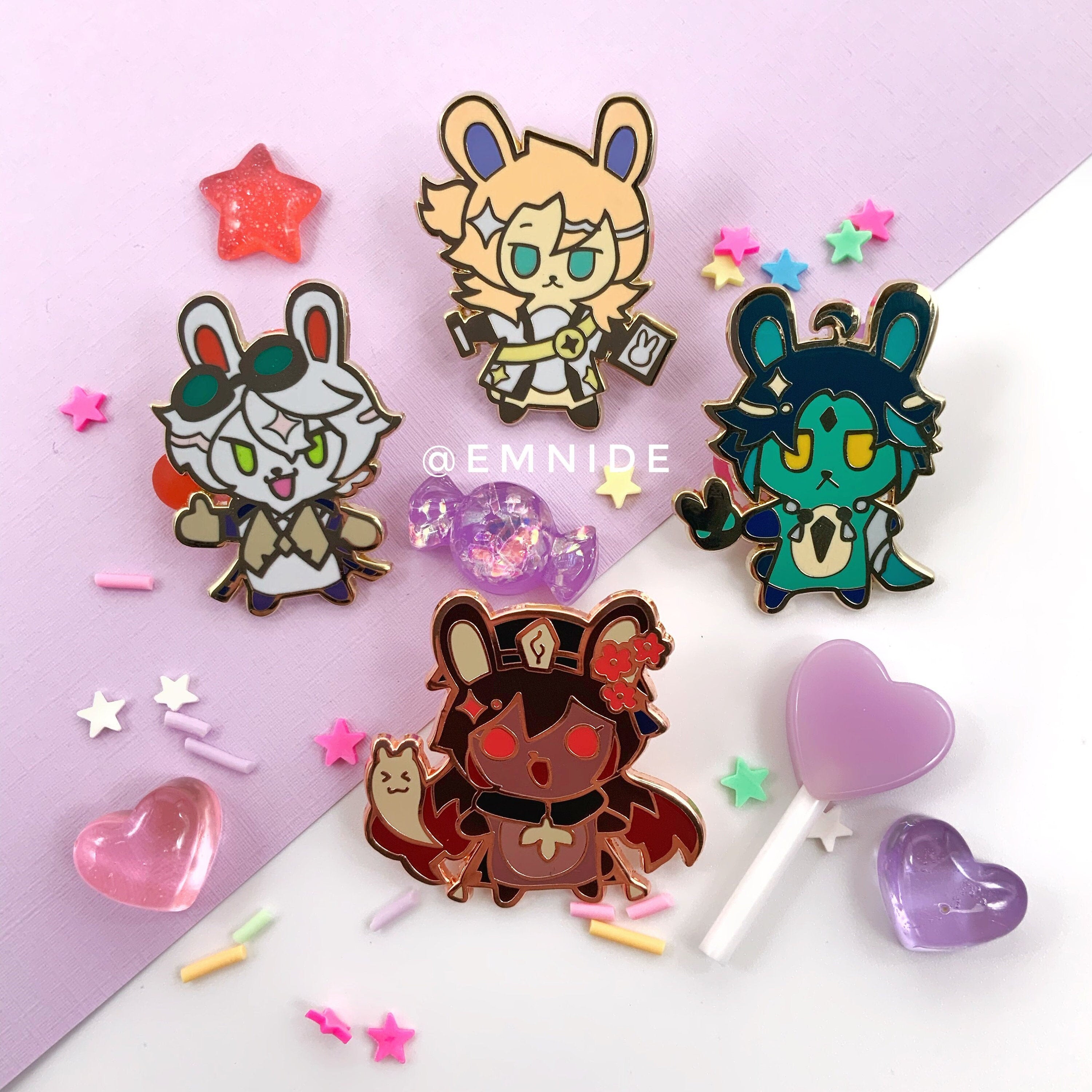 Bunny Enamel Pins ✧ Genshin Impact