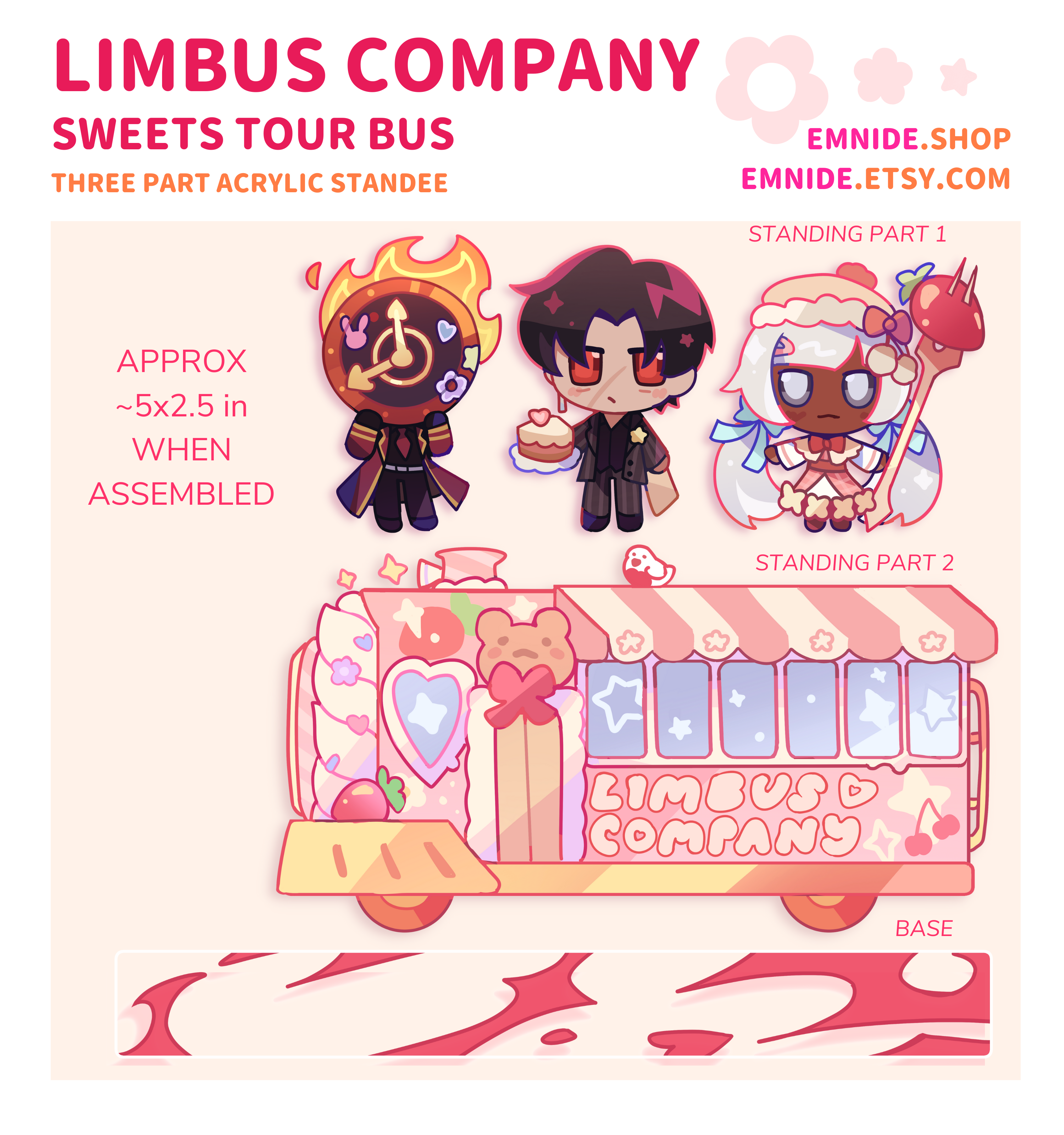 Sweets Tour Bus Standee ✧ Limbus Company ⁕ Strawberry and Cream