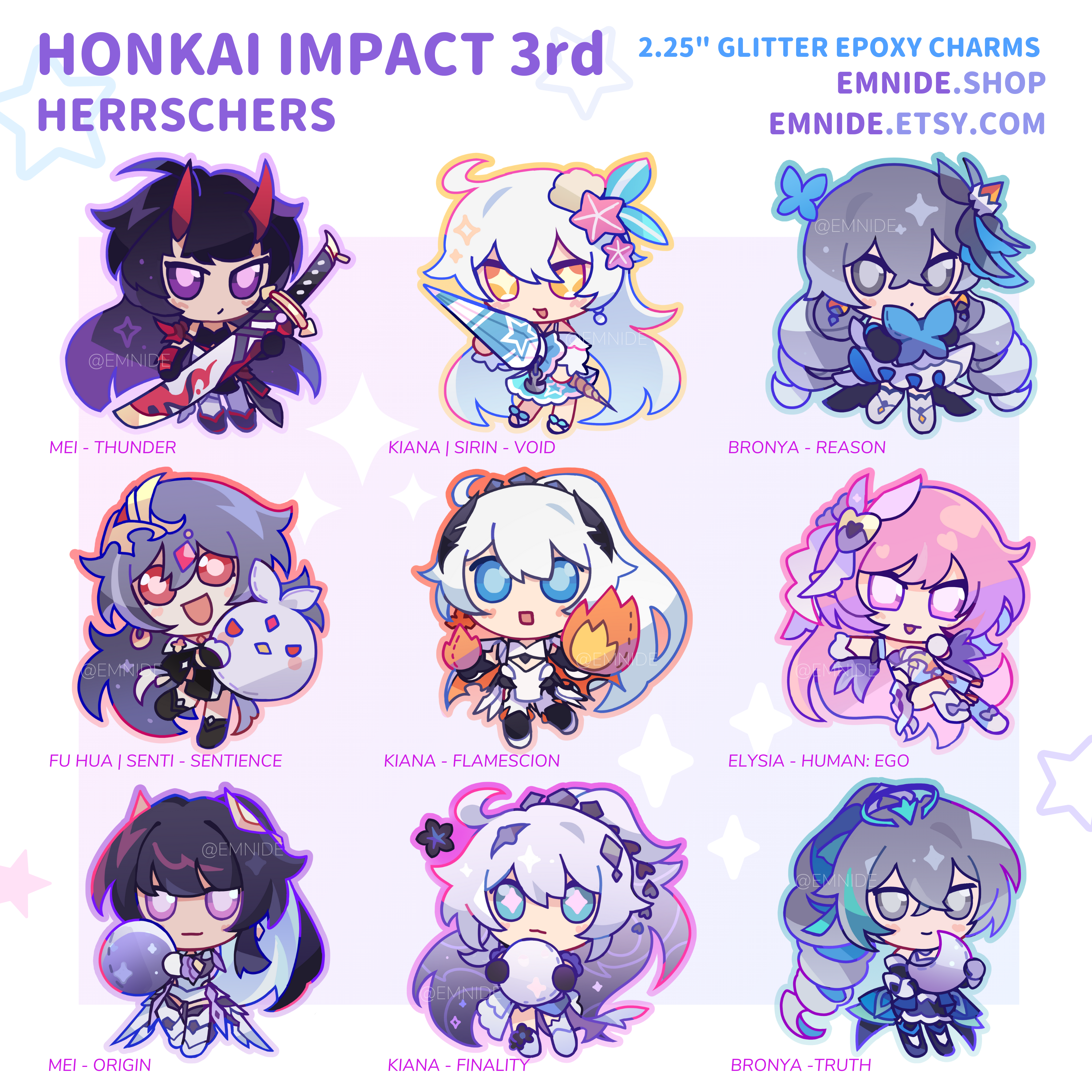 Herrscher Keychains ✧ Honkai Impact 3rd